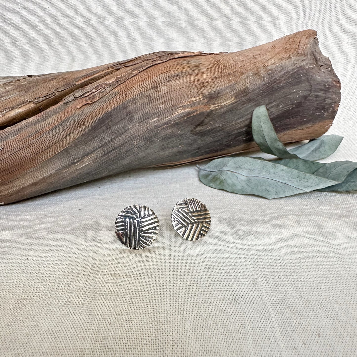 Arete en Plata ⎮ Arete circulo con Textura