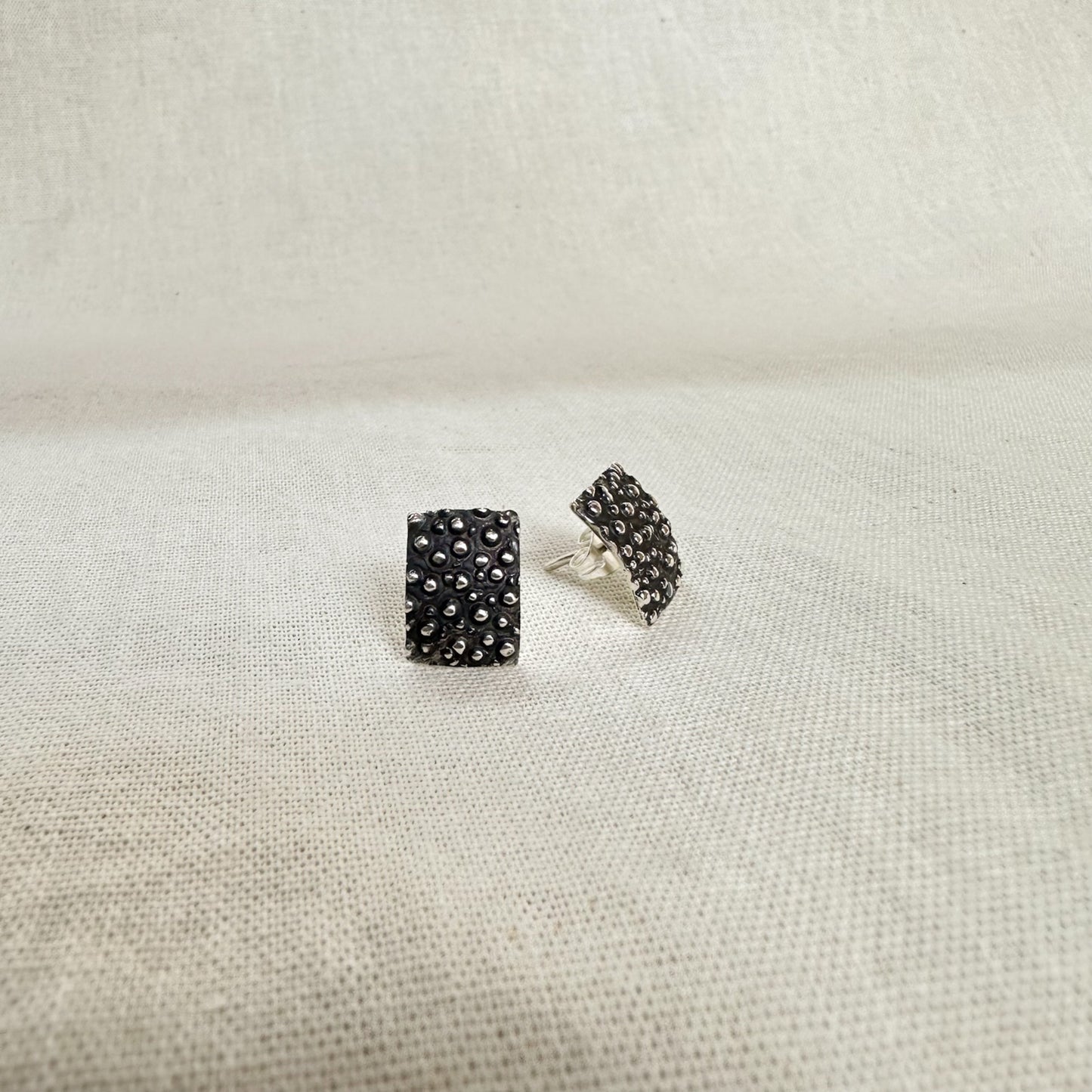 Aretes De Plata |Arete Rectángulo Constelacion #1