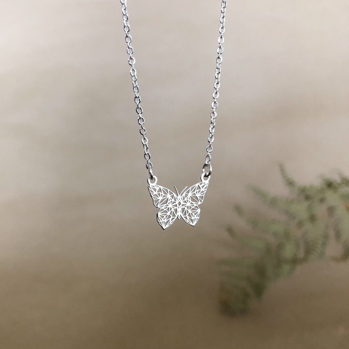 Pendiente De Plata | Mariposa Origami Mini