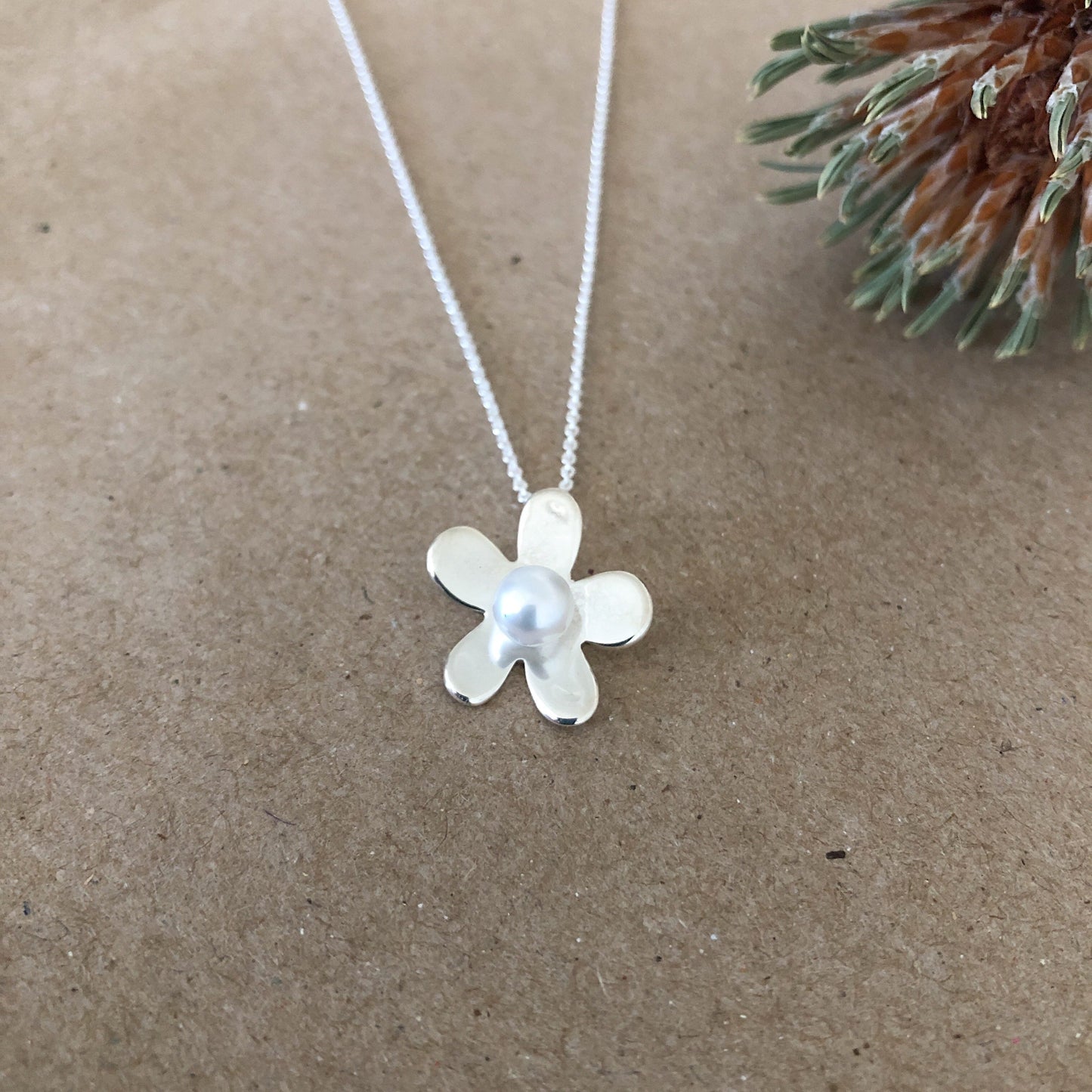 Pendiente De Plata | Diana #1 Con Perla