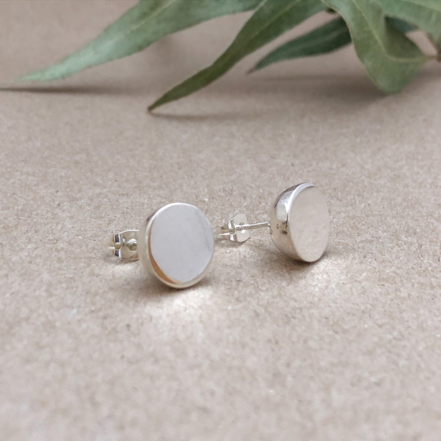 Aretes De Plata | Media Esfera Con Terminado Mate