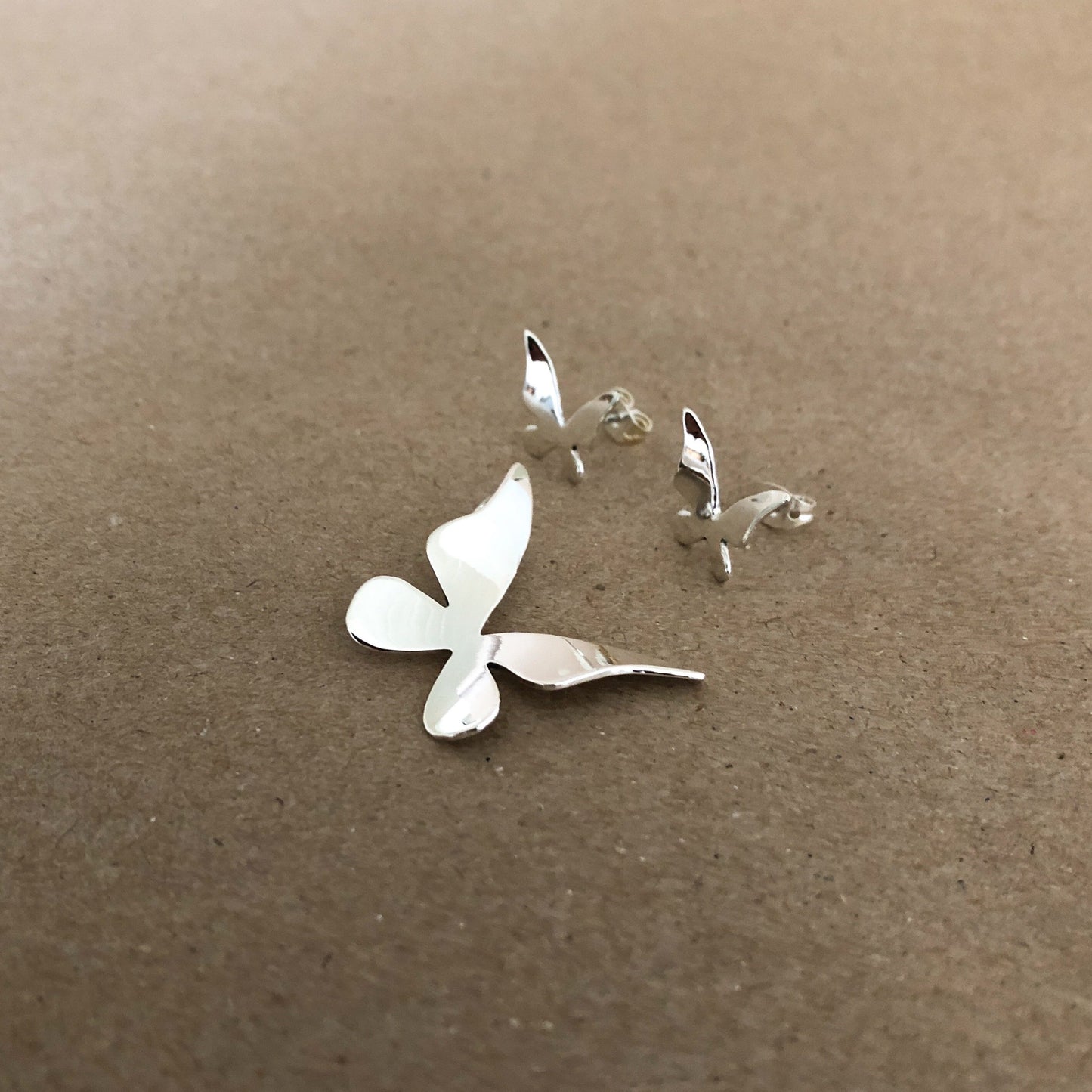 Aretes De Plata y Pendiente De Plata | Mariposa Carolina