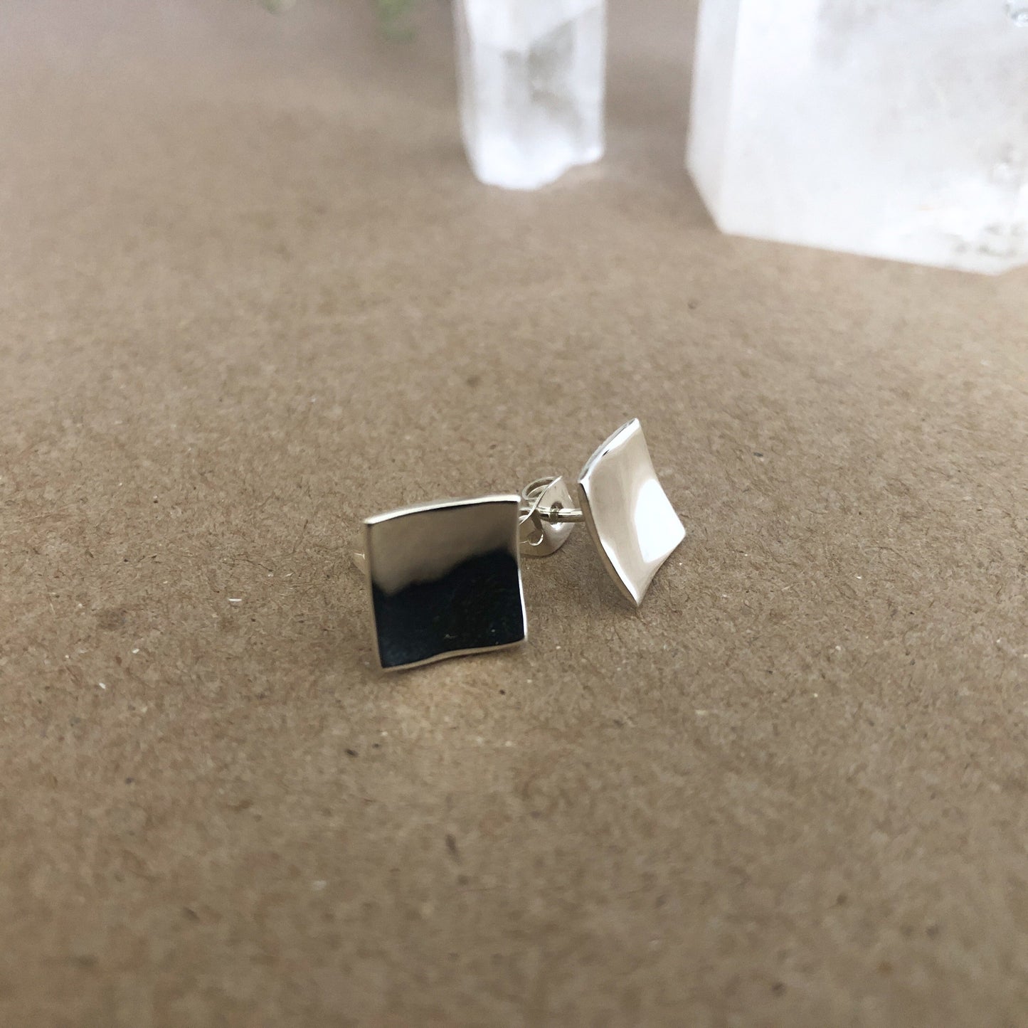 Aretes De Plata | Cuadrado