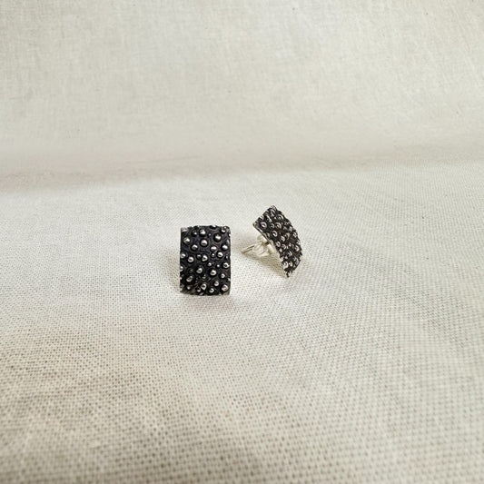 Aretes De Plata |Arete Rectángulo Constelacion #1