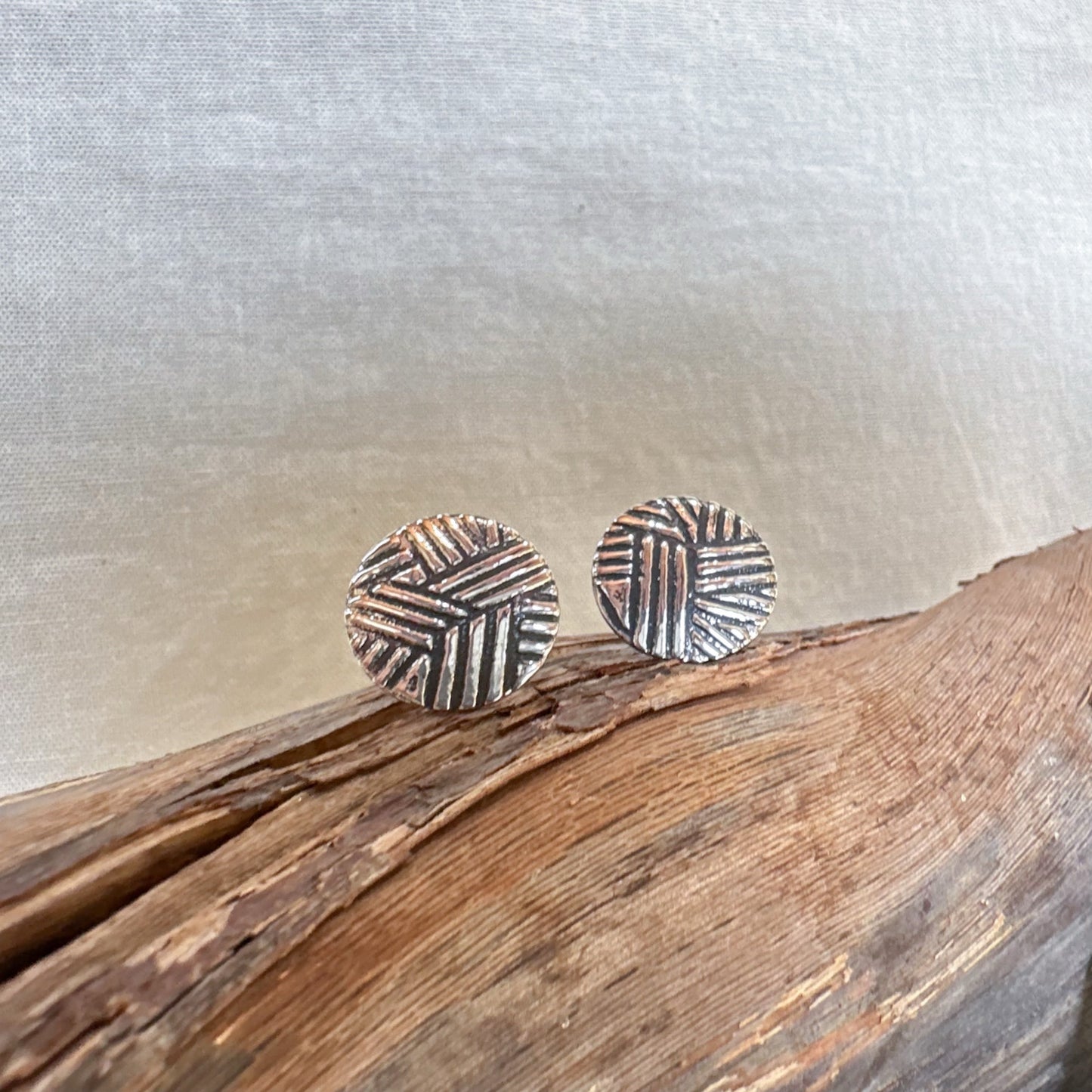 Arete en Plata ⎮ Arete circulo con Textura