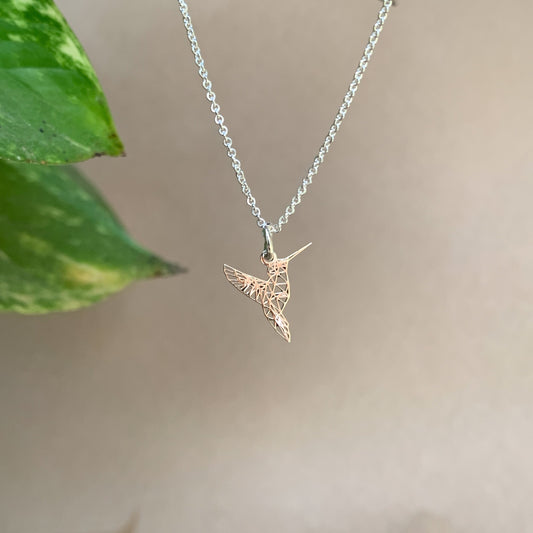 Silver Necklace | Colibri Origami Mini