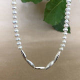Collar De Plata | Maria con perla blanca